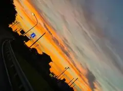 夕焼けの風景写真