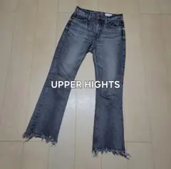 upper hights★裾クラッシュ フレアデニム アッパーハイツ