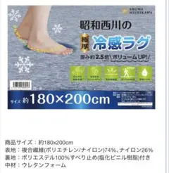 昭和西川 極厚冷感ラグ　コストコ　マット　カーペット
