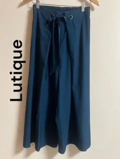 Lutique ネイビー ワイドパンツ