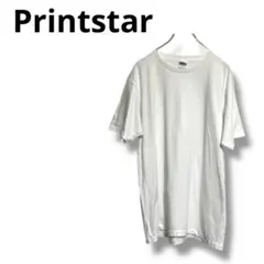 【Printstar】白T 半袖　無地　カットソー　シンプル　L