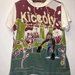 ナチュラルブーアップリケ＆刺繍 Tシャツ110