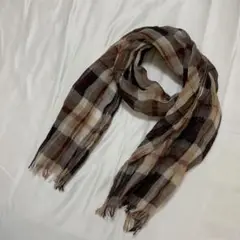 マッキントッシュ ストール マフラー チェック ベージュ ブラウン