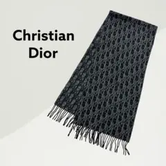 Dior ディオール ウール カシミヤ Diorロゴ トロッター 総柄 マフラー