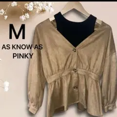美品　秋　アズノーアズピンキー　シャツ　ジャケット　M