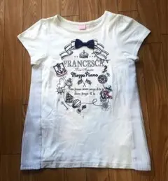 【美品!!】メゾピアノジュニア マリン柄Tシャツ ブルー M(150cm)