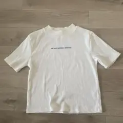ホワイトリブTシャツ Mサイズ