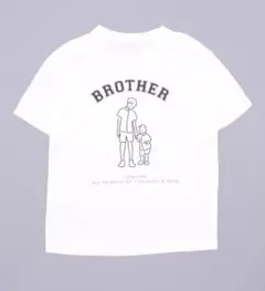 新品　brotherロゴ　イラストTシャツ　合わせやすい　白T Lサイズ