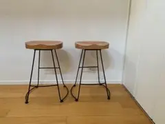 カウンタースツール2脚セット