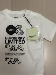 【タグ付】BURBERRYバーバリー トーマスベア半袖白Tシャツ 2Y92㎝
