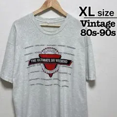 USA古着　Vintage　Tシャツ　XL　ホワイトグレー　シングルステッチ