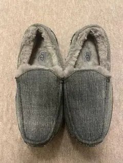 UGG モカシン 26 アスコット ムートン スリッポン グレー