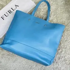 【人気モデル】FULRA フルラ メリッサ トートバッグ ブルー A4収納