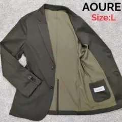 AOURE テーラードジャケット サイズ:L カーキ