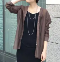 新品タグ付《ラウンジドレス》Loungedress キュプラブラウス 新品