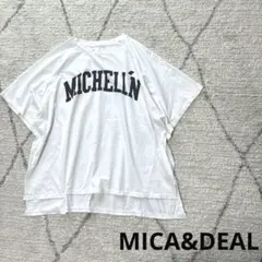MICA&DEAL MICHELÍN オーバーサイズ Tシャツ ホワイト
