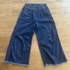 ★ BANANA REPUBLIC ダークブルー ワイドレッグデニム