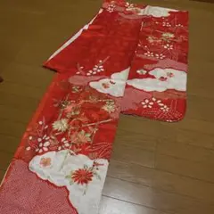 刺繍 絞り 正絹 振袖