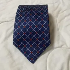 dunhill ネイビー チェック柄 ネクタイ