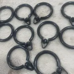カーテンリング 10個セット 内径44mm つっぱり棒 スライドリング