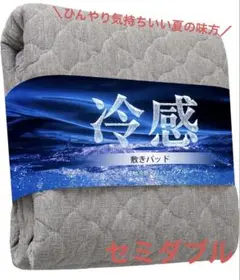 【新品】接触冷感 敷きパッド 抗菌防臭 防ダニ 洗える セミダブル