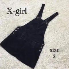 X-girl エックスガール サロペット オーバーオール コーデュロイ (2)