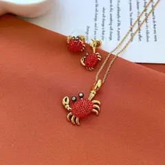 ケイトスペード カニ ピアス・ネックレスセット