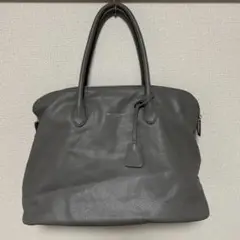 KINGS&QUEENS グレー レザートートバッグ