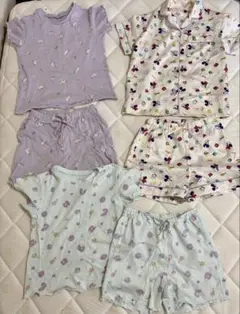 パジャマ　部屋着　ルームウェア こども　キッズ　GU 半袖　半ズボン120