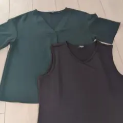 UNIQLOユニクロ レディース半袖＆ノースリーブ服Lサイズ2枚セット