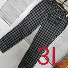 大きいサイズ3Lギンガムチェックパンツ