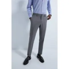 zara スラックス トラウザーズ グレー 30 ダブル
