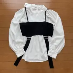 ガータービスチェレイヤードトップス AZUL by moussy 黒