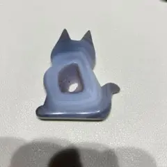 メノウジオード猫型置物
