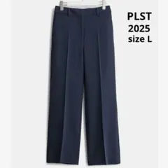 2025プラステ PLST トリアセブレンドストレートパンツ ネイビー