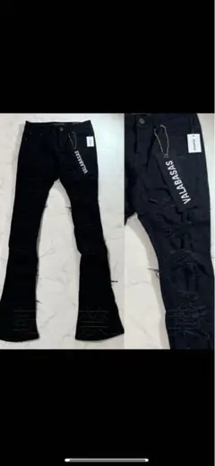 VALABASAS ダメージブーツカットデニム
