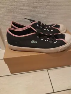 ラコステ LACOSTE ブラック ネイビー ピンク