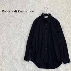 ロベルタディカメリーノ　長袖シャツ　M　ブラック　コットン　日本製
