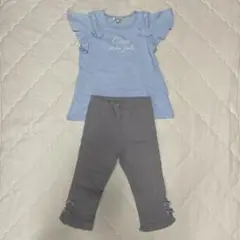 タイムセール　エニィファム　Tシャツ&フリル付きズボン 2点セット
