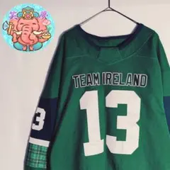 ホッケーシャツ 緑 XLサイズ ナンバリング