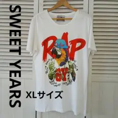 SWEET YEARS ラップ メンズ半袖 Tシャツ ホワイト XL