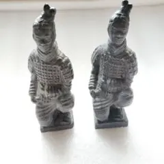 [新品未使用] 兵馬俑置物　2体