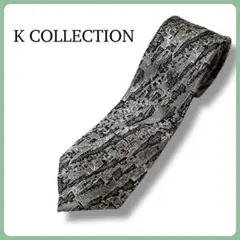 美品 シルク100％ 日本製 ネクタイ ジャカード K COLLECTION