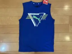 新品未使用PUMA ノースリーブタンクトップ 150サイズ　ブルー