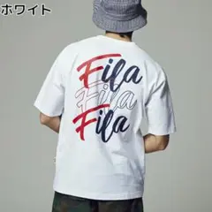 【新品】FILA Right-on コラボ　バックロゴ3連プリントTシャツ