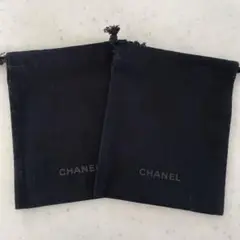2枚セットCHANEL 巾着 ポーチ ブラック シャネル ノベルティ コスメ