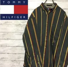 激レア 90s トミーヒルフィガー ビックシルエットシャツ マルチストライプ