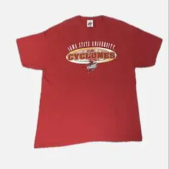 アイオワ州立大学 CYCLONES Tシャツ レッド　90s