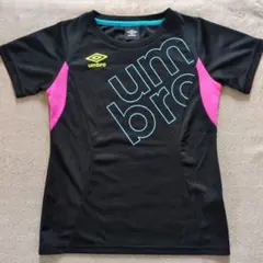 umbro スポーツシャツ 黒/ピンク