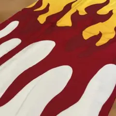 炎デザインの綿生地 おまけあり